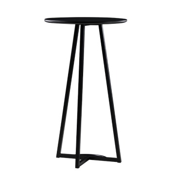 Nordic Round Bar Table: Design Creative Wooden Circular High Legged Modern Leisure Bar Table