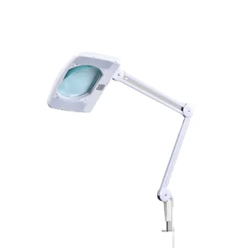 10x Dimmable Mag Lamp: Flexible Long Arm Desk Clamp Magnifier Lamp for Nail Beauty Salons