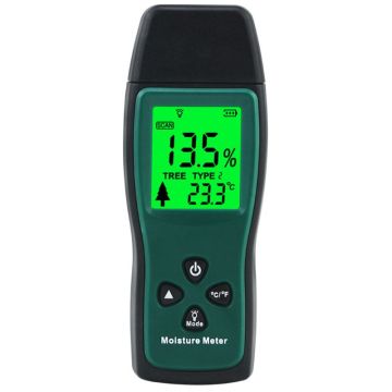 Two Pins Digital Wood Moisture Meter Wood Humidity Tester Timber Damp Detector LCD Display Probe Range 2%~70%