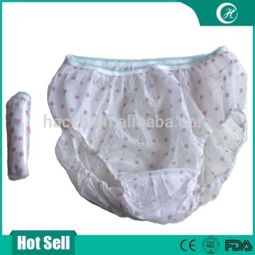 Colorful printed disposable paper underwear for beauty spa