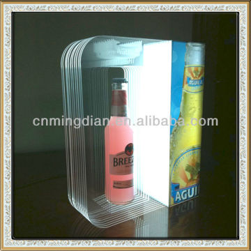 led arcylic liquor bottle display, custom led crystal acrylic beer bottle display stand