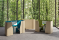 Bureau de meubles à dos élevé Pod de réunion en bois privé