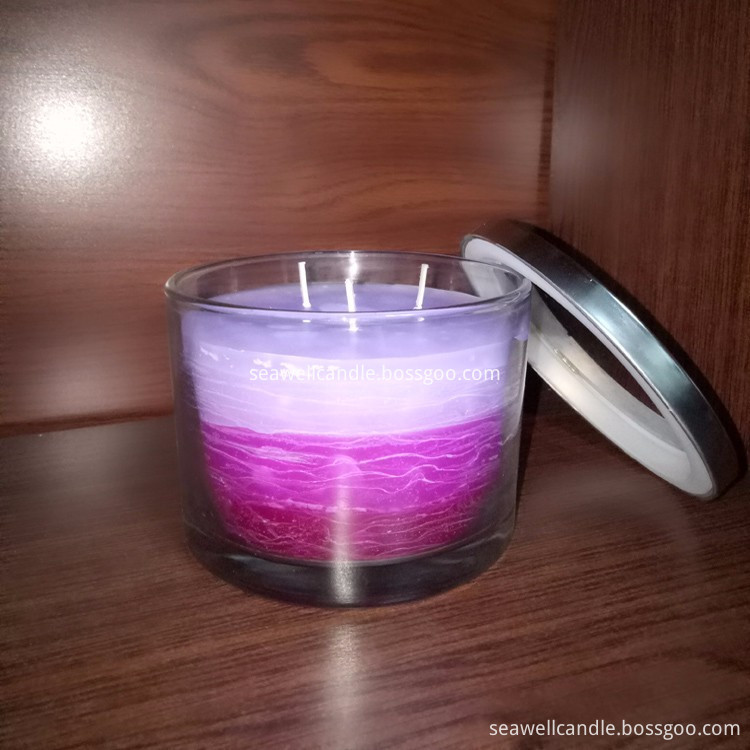 3 Wick Candles Same Color Shade Candles (1)