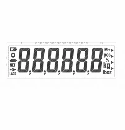 4-Digit 7-Segment LCD Display for Air Conditioning (21-pin TN)