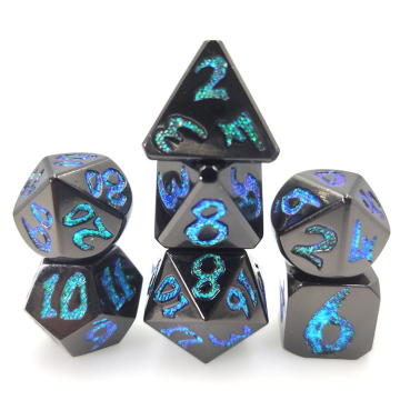 5 Days Fast Delivery Dungeons and Dragons Glitter Game Metal Dice Set In Stock