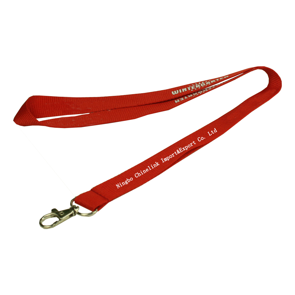 Red Printing Lanyard with ID card holder