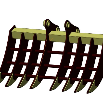 Wholesale Quality 70 Ton Mini Excavator Dozer Root Rake Bucket Attachment for Skid Steer & Excavator Rakes