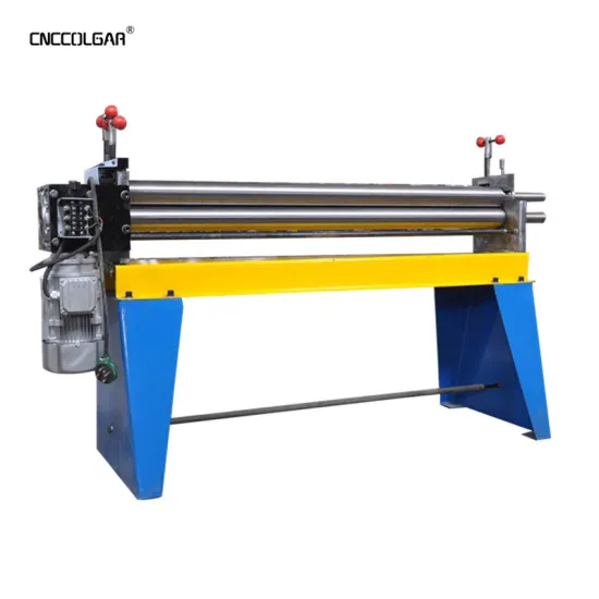 Electric 3 Rolls Plate Rolling Machine for CNCColgar Round Duct Slip