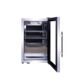 66L de acero inoxidable puertas de vidrio mini refrigerador