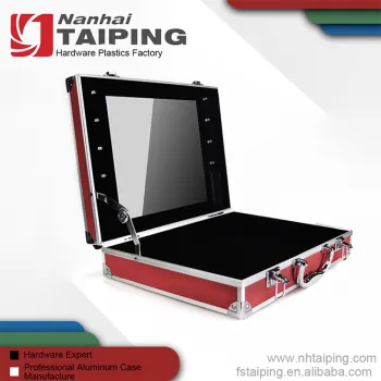 Portable Mini Size Exquisite Makeup Train Case With Lighted Mirror