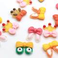 100 stks / partij Hars Strik Konijn Herten Kikker Oren Charms Plaksteen Kawaii Cabochon Voor Diy Craft Mode-sieraden Maken Bevindingen