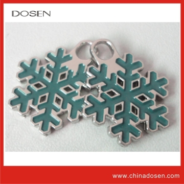 High quality spray-paint Eco-friendly snowflake shape zipper pull,garment accessory metal conchos,wholesale home accessories
