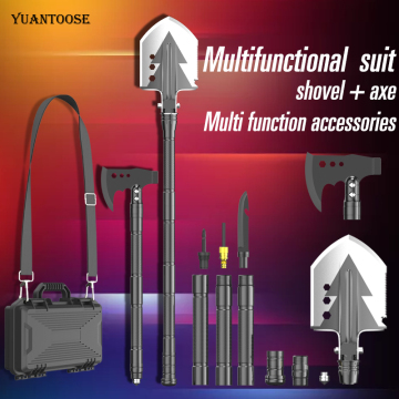 Tactical Survival Shovel Axe: Multifunctional Emergency Camping Shovel Multitool