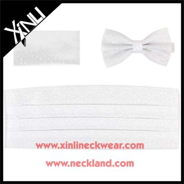 Wedding Use Mens Bowtie and Cummberbund with Pocket Square Fashion Cummerbund