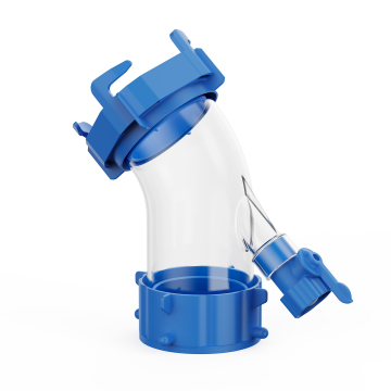 RV Holding Tank Rinser with Clear 45-Degree Elbow and Sewer Hose Rinser
