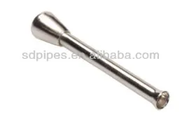 Mini Chrome Plated Brass Smoking Snuff Pipes