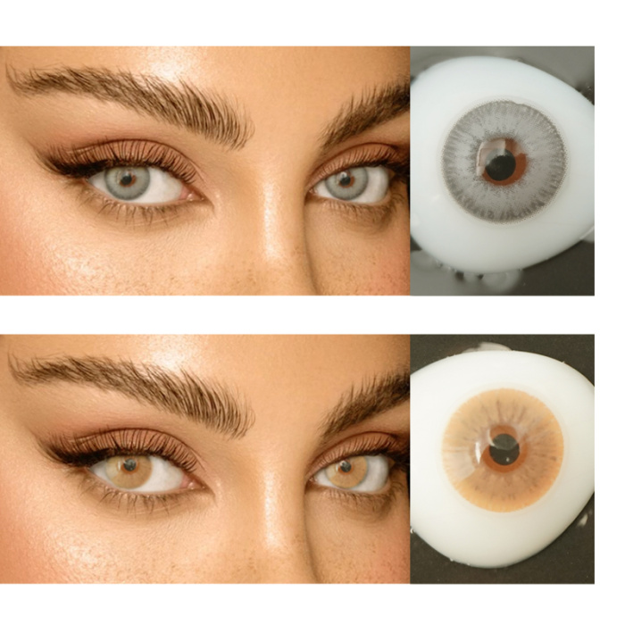 Brand myopic eye contact lenses have patterns