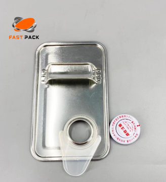 F-style Square Tin Can Upper Cover with Handle