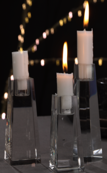 Promotion New Design Romantic Clear Crystal Candle holder