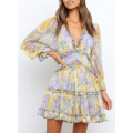 Robe Vneck profonde du printemps pour femmes