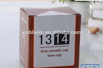 creative black and white fashion tie and bowkot glazed ceramic breakfast coffeemug