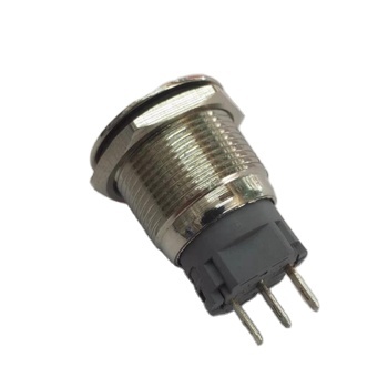 Suis butang tekan kalis air 19mm - Metal, CE, IP65, 5A, SONOFF, 3 terminal pin