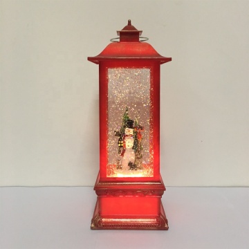 11" H   Christmas Snowman Decoration Lantern