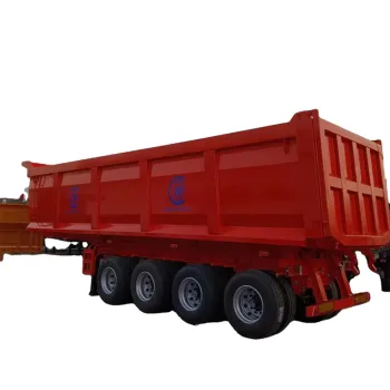 4Axles Hydraulic U-type Dump Trailer Truck 40tons 60tons