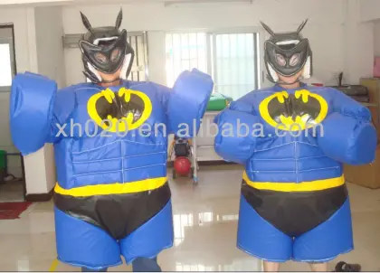 Kids spideman sumo inflatable sports games/ sumo suits sumo wrestling