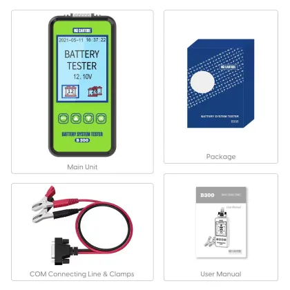 B300 Car Battery Tester: Automotive Diagnostic Battery Analyzer
