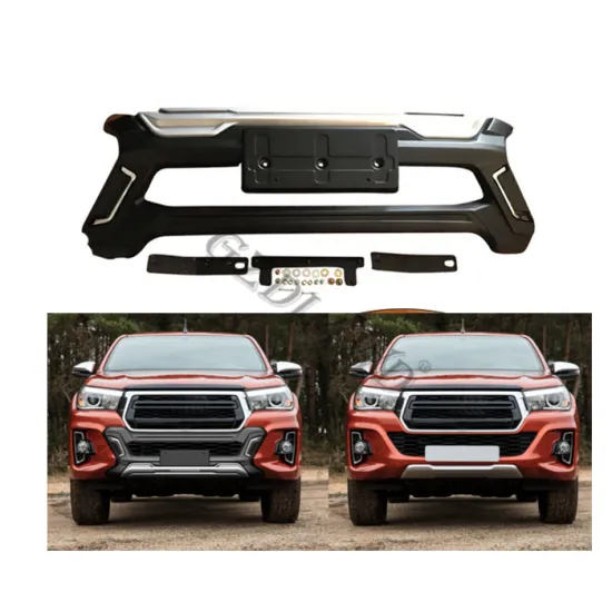 GZDL4WD Auto Accessories Front Bumper Guard with LED Lights for Hilux Rocco 2018