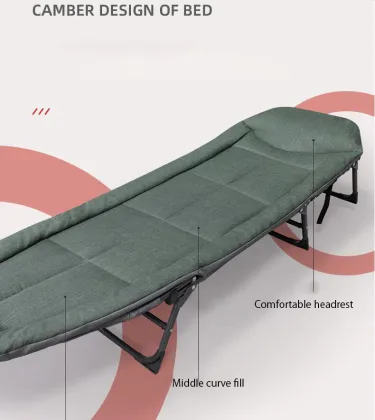 Simple Single Folding Bed Deckchair for Office Nap and Outdoor Camping