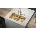 SUS304 Gold Double Bowl Undermount Kitchen Sink