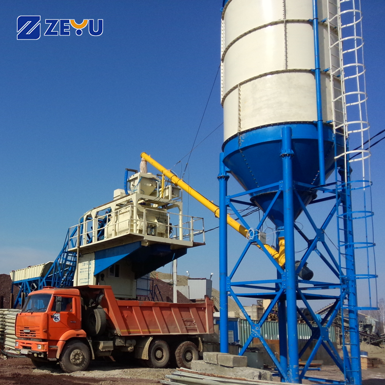 Commercial 35m3 automatic mobile concrete batching plant