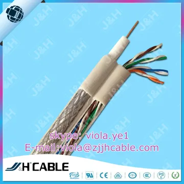 Coaxial cable with telephone cable lan cable cat5e cat6 RG59 RG6 RG11 RG7RG6