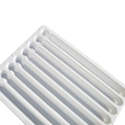 blue PET packaging tray medical laboratory reagents