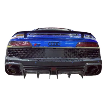 For Audi R8 08-15 carbon fiber rear diffuser body kit with grille front bumper rear spoiler side skirts