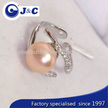 fashion real pearl finger ring,white pearl finger ring for lady