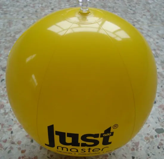 Yellow PVC Inflatable Beach Ball with Customized LOGO