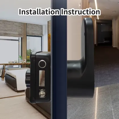 Security Electric Waterproof Tuya Fingerprint Gate Rim Lock