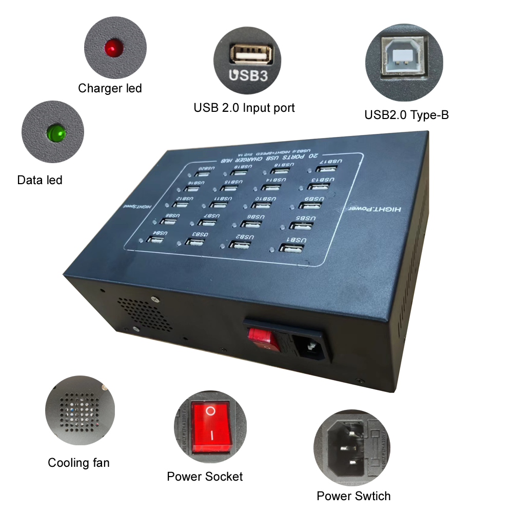 20 port Hub Charger 2.0 details