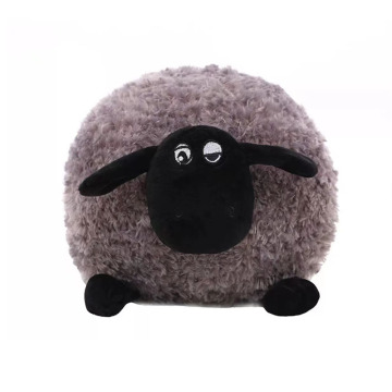 Jouet de sommeil en peluche de montagne noire en laine grise