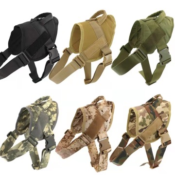 Adjustable Soft Luxury Breathable Tactical Dog Vest Backpack Harness Set