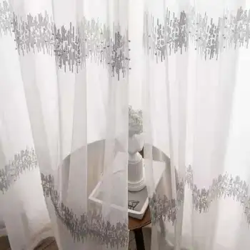 2023 Trendy Nordic Style Curtain: High-Quality Window Sequin Embroidery Sheers for Living Room Decor
