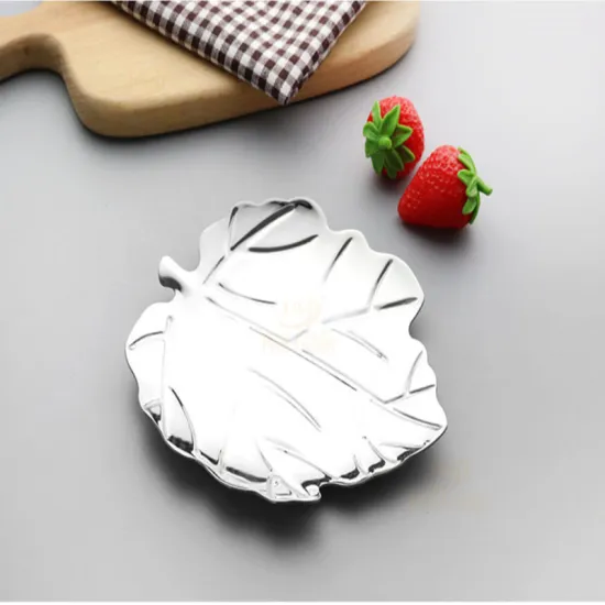 Creative Characteristic Leaf Stainless Steel Plate