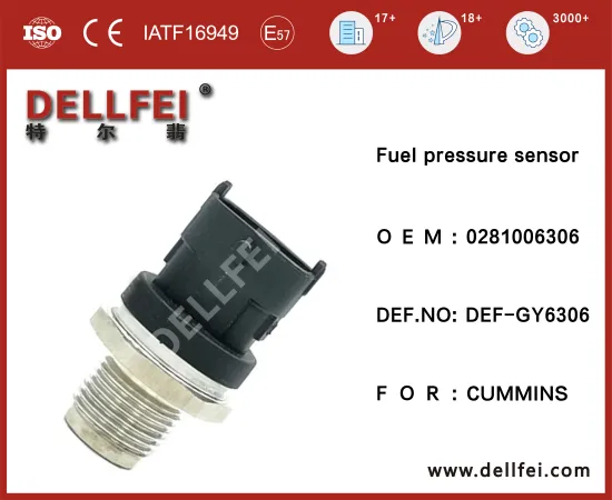 New Common Rail High Pressure Sensor 0281006306 for CUMMINS