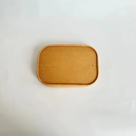 Paper lid for rectangular paper tray