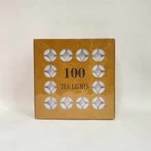Small order unscented tea light candle box packages