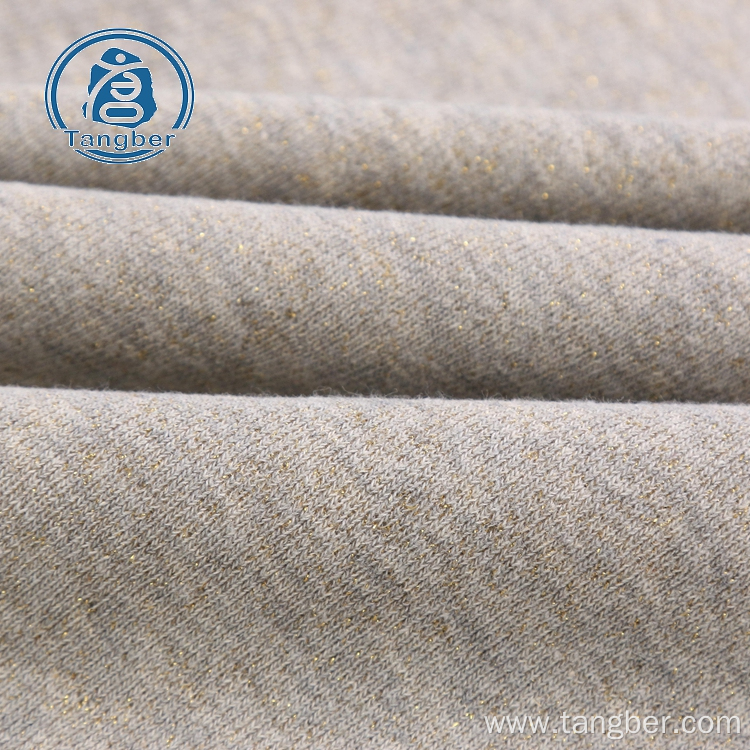 Knitted Melange One Side Brushed Fleece Fabric