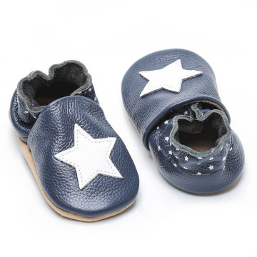 Estrela fantasia bebê sapatos de couro macio chinelos